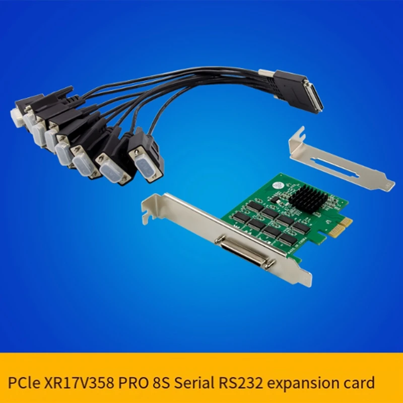 Expansion Card ST338 Pcie X1 17V358 8S Industrial RS232 Multi-Serial I/O Multi-Function Convenient Expansion Card Easy Install