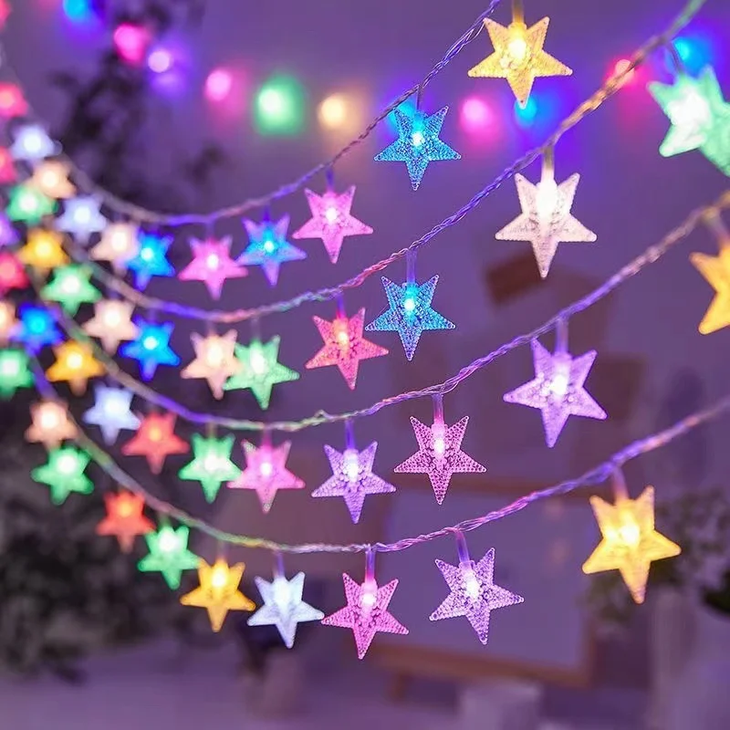 

LED Star String Lights Battery Powered Holiday Lighting Indoor Garland Wedding Party Home Birthday Decoration Christmas Lights