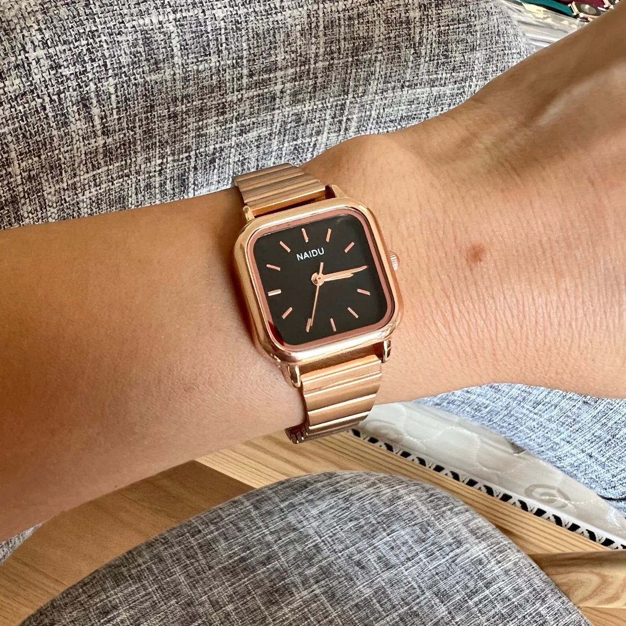 Watch for Women Small Square Fashion Minimalism Stainless Steel Band Quartz Student Wristwatch Beautiful Female Clock