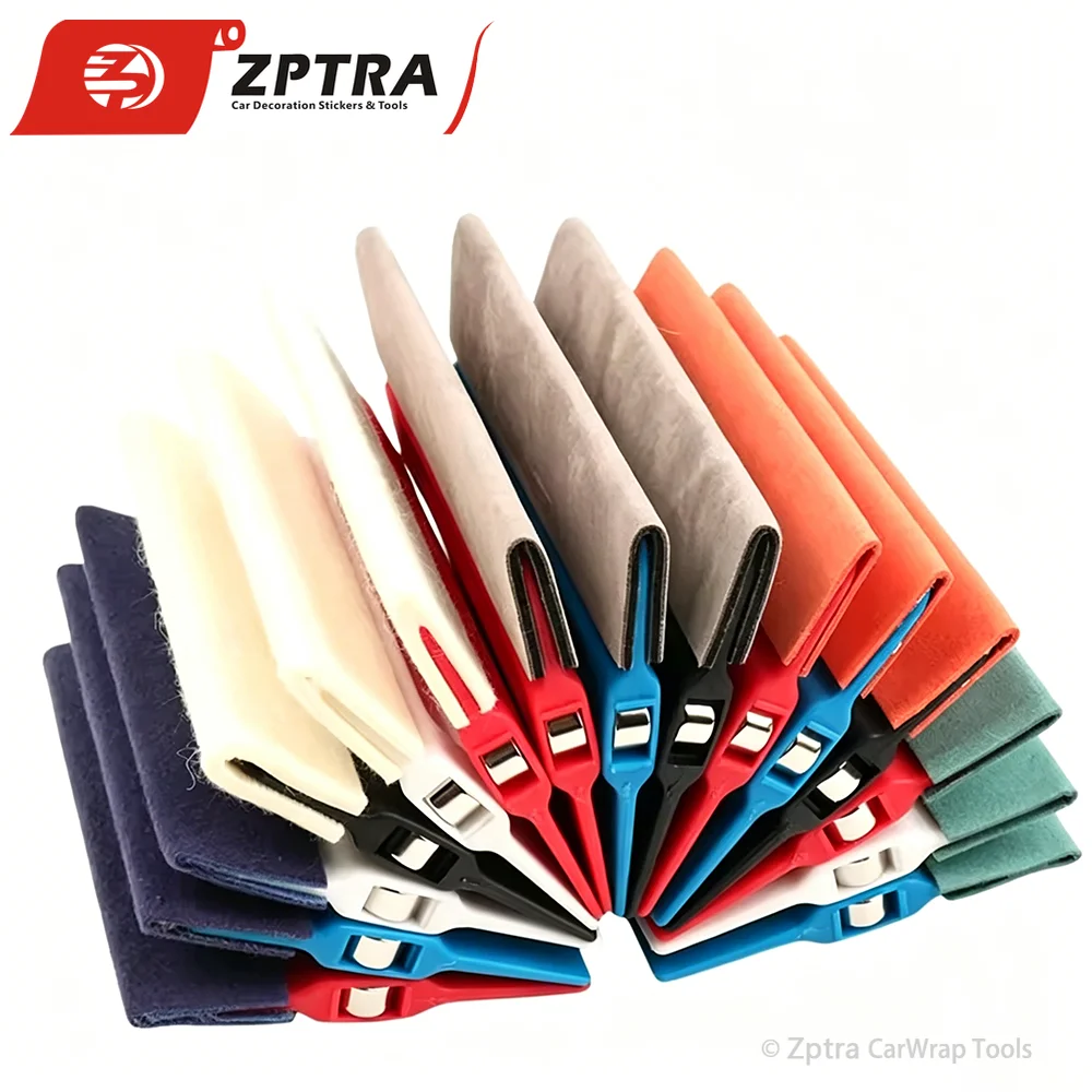 Wholesale Price Versatile Magnetic Scraper Window Tint Car Film Sticking Tools Suede Felt Edge Vinyl Scraper