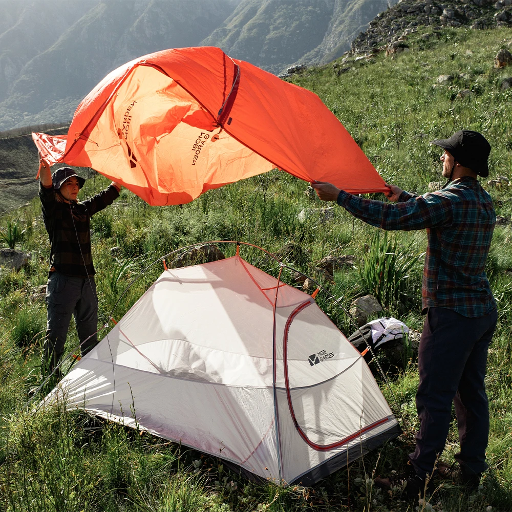 MOBI kerti backpacking Sátor ultralight Könnyűsúly 1-2 persons Vízálló kemping kültéri