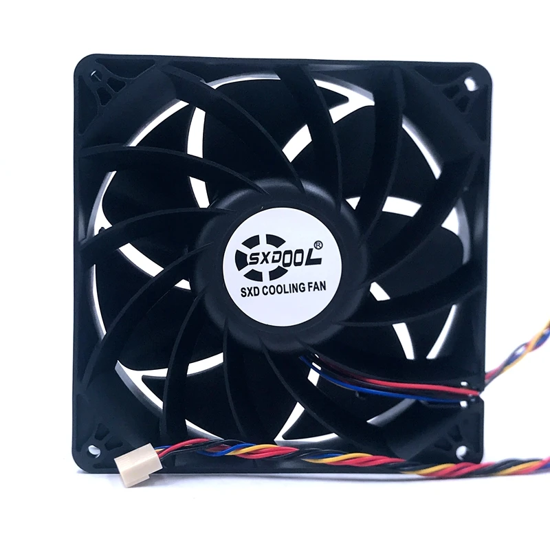 Baru Yang Kuat 6Pin Fan 140 Mm 14038 DC 12V 4A 5600 Rpm 280CFM untuk E9 + E10 Bitcoin Miner kipas Pendingin Mengganti PFM1412DE