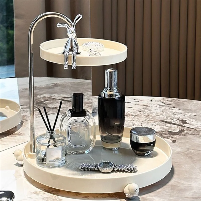 WORTHOWN-Vassoio organizer per trucco Cosmetici Gioielli Rossetto Cura della pelle Rack Profumo Orologio Occhiali Portachiavi Mensola da bagno