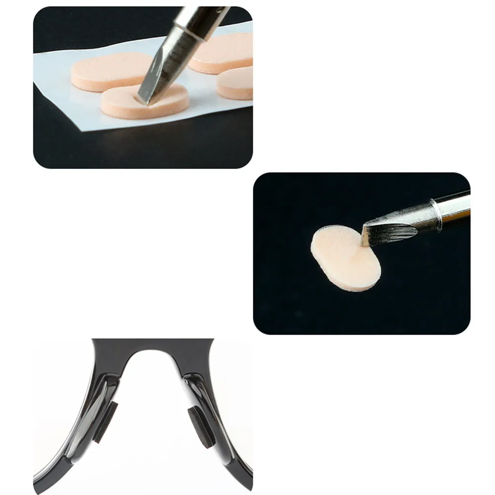 10Pcs Increase Height Nose Pads Black 1.0mm Premium Non-Slip Sponge Glasses Eyeglass Sunglass Eyewear Bridge Cushion Replacement
