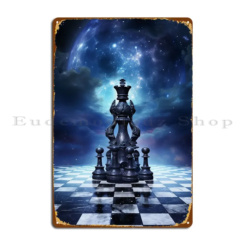 Chessboard Metal Plaque Poster Party Personalized Club Wall Cave Character Tin Sign Poster