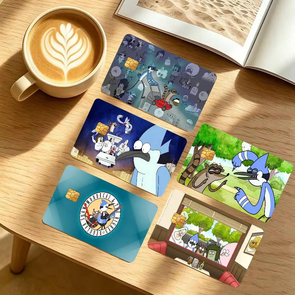Anmie    1 set of 4 pcs Credit Card Skin Stickers for VISA Bank Card Waterproof Sticker Anti-scratch Women Gift Regular Show
