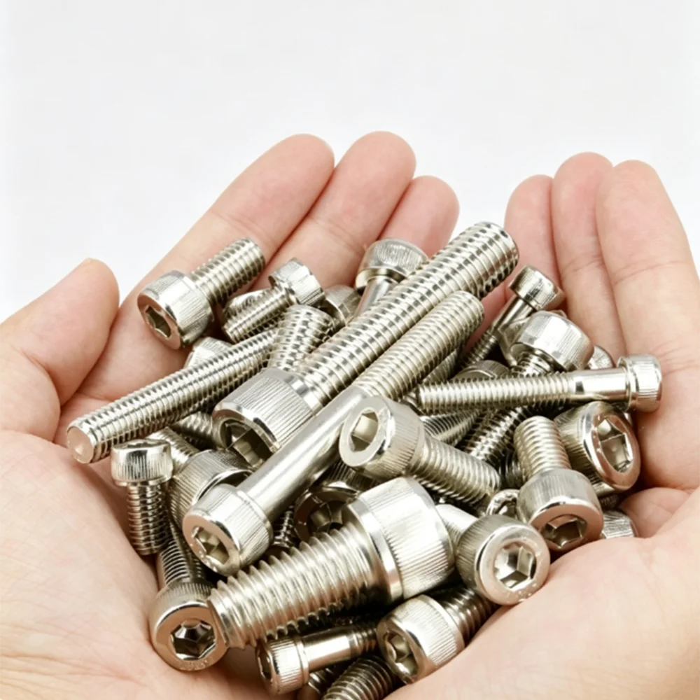 1/2/5Pcs M12  Hexagon Hex Socket Cap Head Screw Stainless Steel Allen Bolt Length 20-120mm no knurled Cap Head Allen Screw Bolt