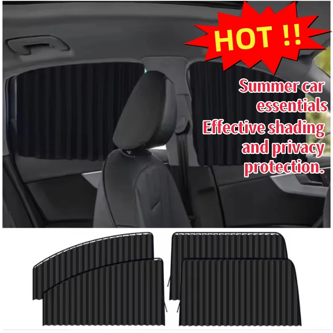 4 pçs persianas da janela do carro portátil tons de janela do carro ajustável magnético persianas carro acampamento janela cobre janela tons amagi