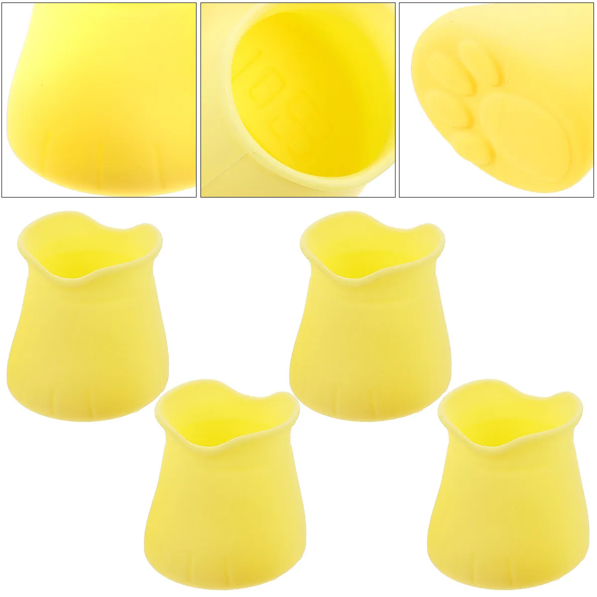 4Pcs Modern Stylish Chair Feet Covers Silicone Desk Leg Protective Sleeves for Quiet Glide on Wood Tile Laminate Vinyl Floors