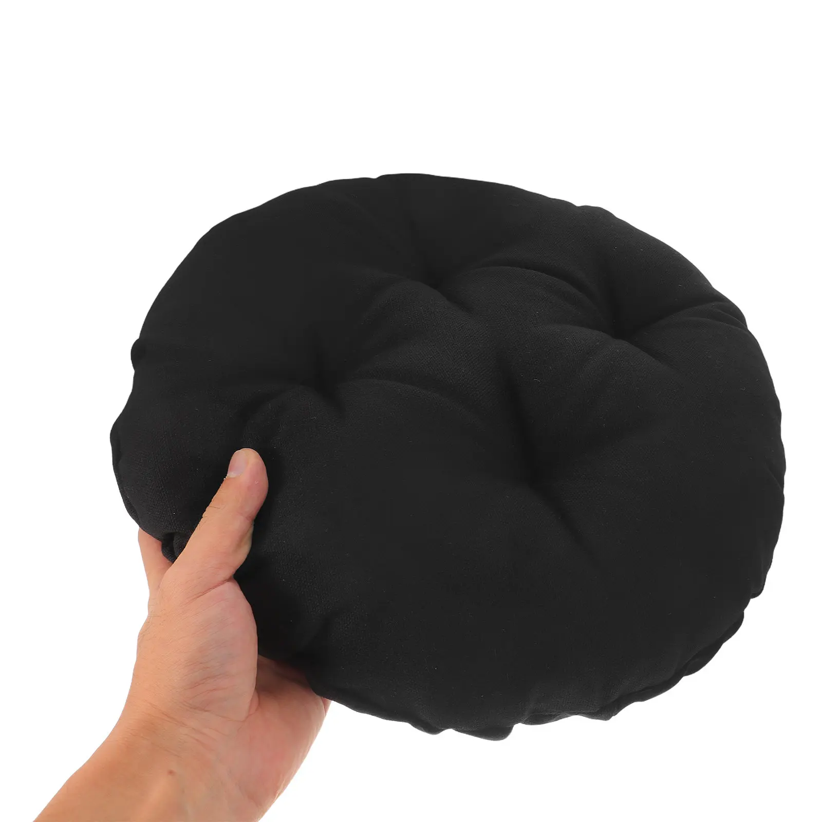Black Padded Round Bar Stool Cover Washable Stretch Elastic Seat Cover for Bar Kitchen Dining Round Stool Protector