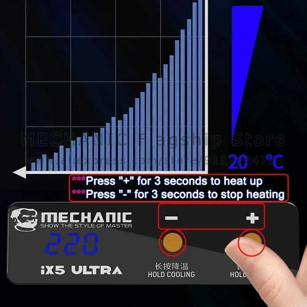 Preheating Station MECHANIC IX5 MINI 10 In 1 IX5 ULTRA Layered Preheater แพลตฟอร์มสเปรย์ดีบุกสําหรับ X XS MAX 11 12 PRO MAX