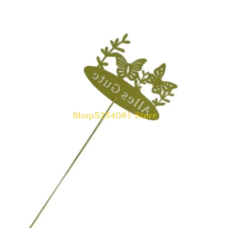 AXYC Handcrafted Iron Garden Art Piece Showcasing Bike Butterfly Plant Stake