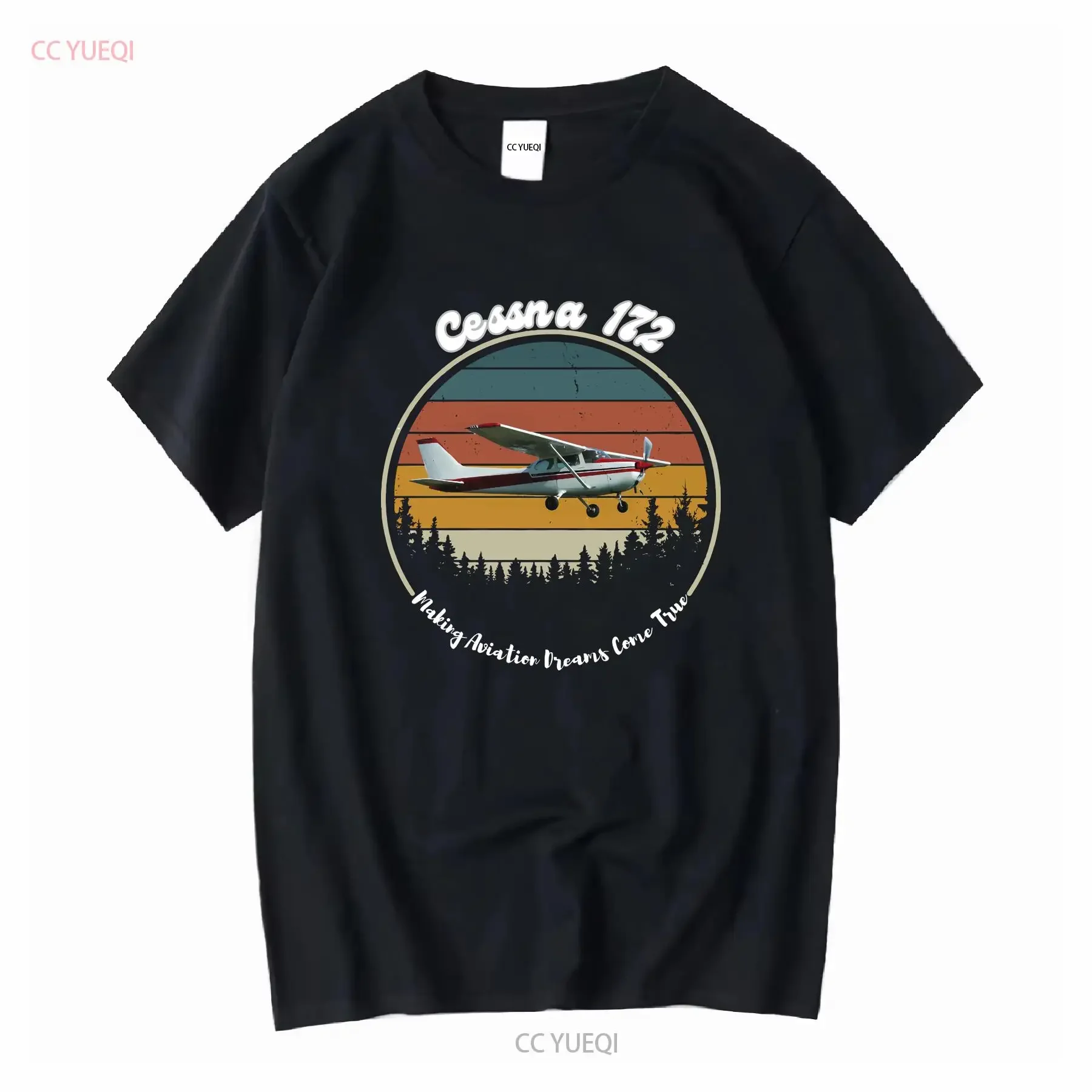 Cessna 172 Vintage Retro camiseta para piloto entusiasta de la aviación Oshkosh manga larga o corta vintage lavado estirado