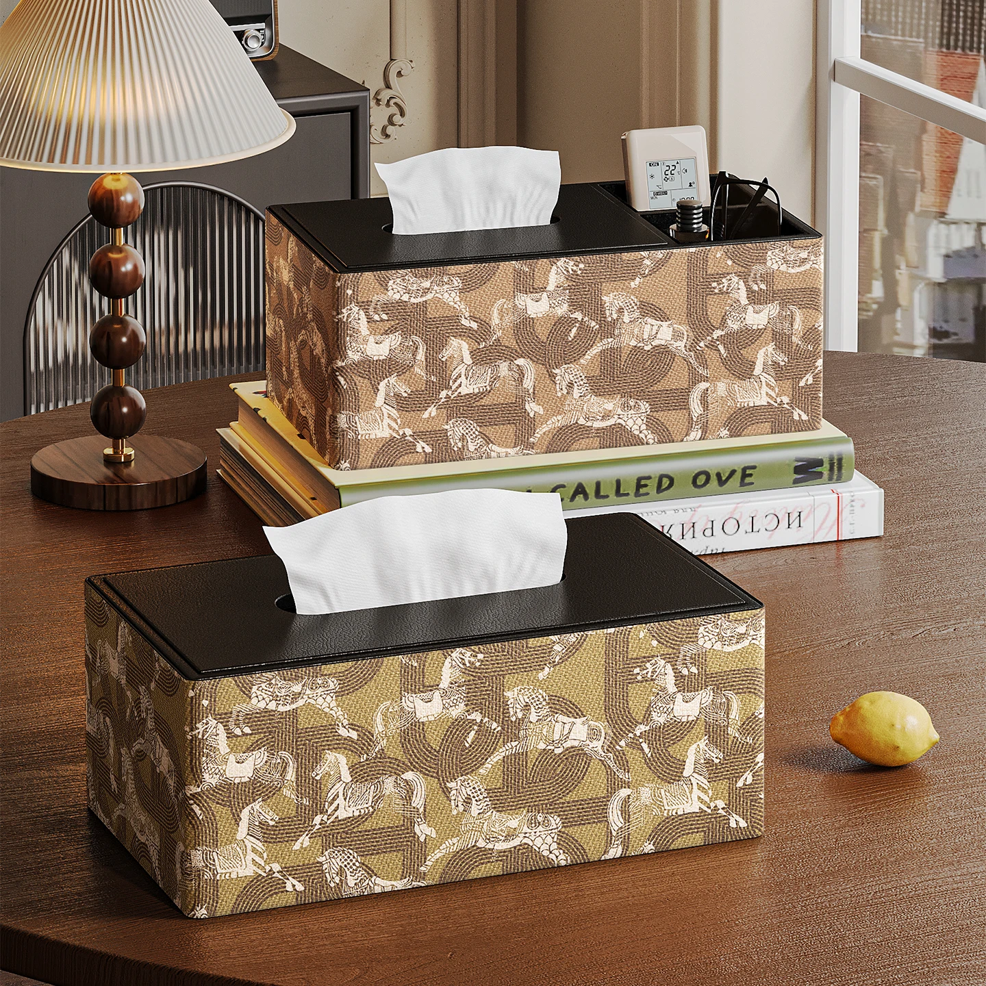 

Modern mat Luxury Tissue Box Living Room Creative High-End Sensation Pull Tissue Box Bedroom Bede Remote Control St...