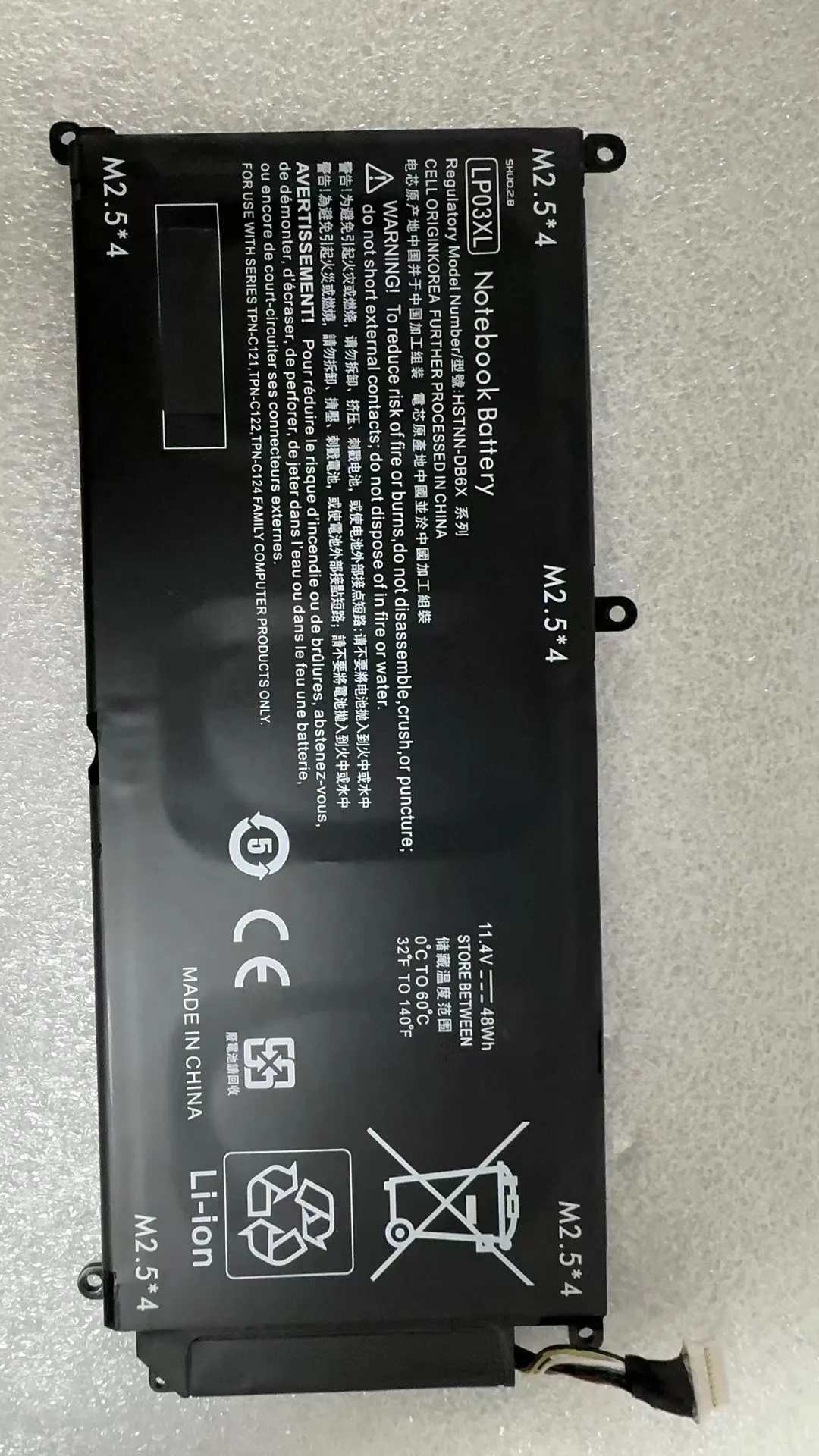 ，。for HP TPN-C121/C122/C124 14-J104TX 15-AE122TX LP03XL battery，。