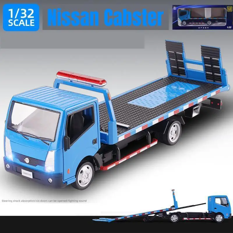 Nissan Cabstar Trailer Truck Toy, modelo de veículo Diecast Matal