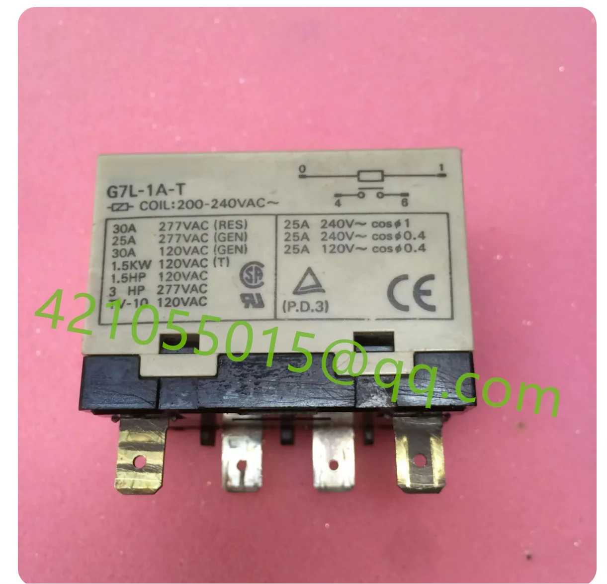 1 piece,  air conditioning relay ,  G7L-1A-T-200-240VAC    G7L-1A-TUB-12VDC   G7L-2A-P-CB-24VDC    G7L-2A-P-220VAC