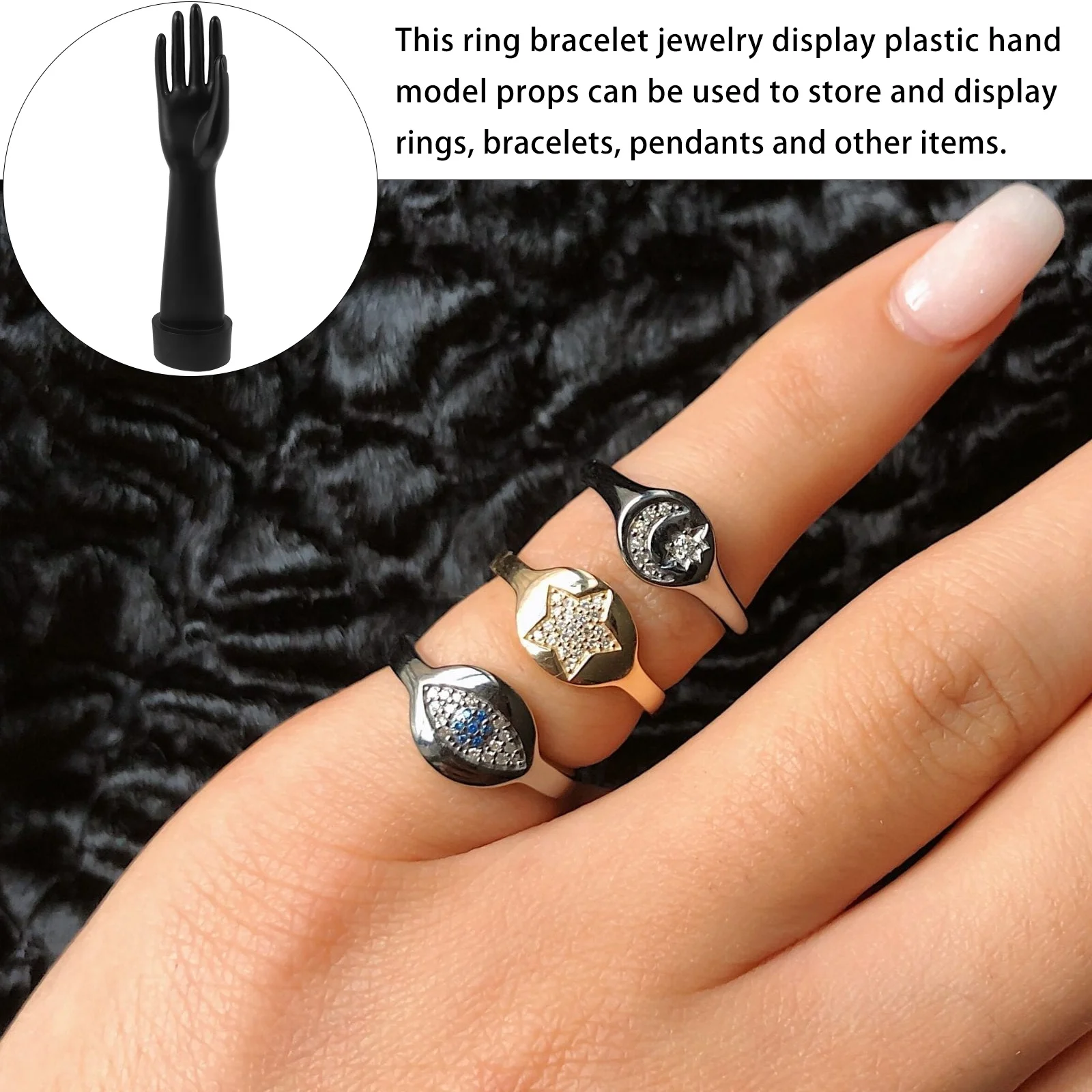 1Pcs Jewelry Ring Display Hand Resistant Desktop Organizer Stand for Rings Bracelets Watches Elegant Jewelry Holder
