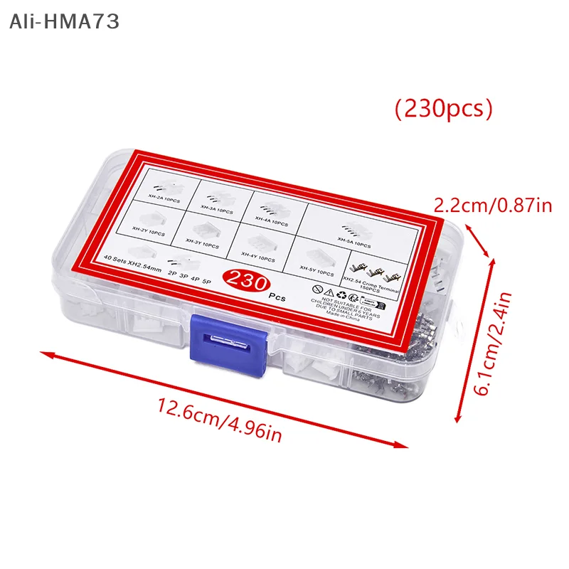 230 قطعة XH2.54 PH2.0 2p 3p 4p 5 دبوس 2.54 مللي متر 2.0 مللي متر الملعب محطة عدة JST موصلات الأسلاك موصلات محول صندوق التعبئة