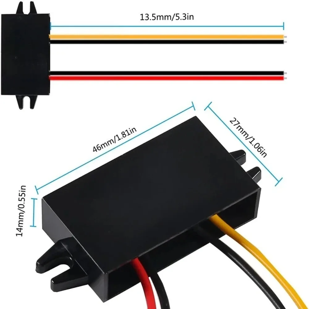 12V to 5V 3A 15W DC-DC Converter Step Down Voltage Micro Mini USB Power Supply Output Adapter with Reverse Protection Car Power