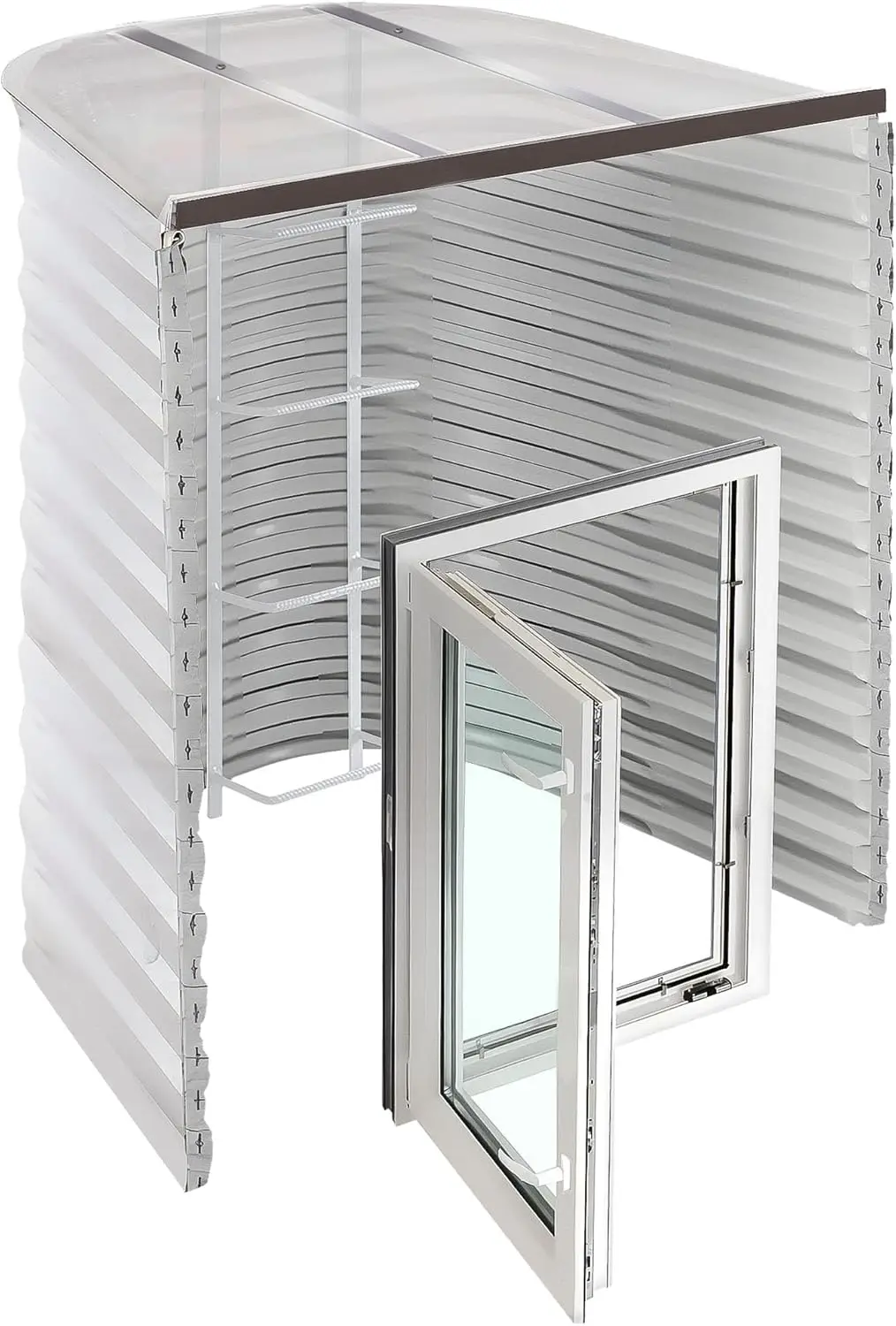 Complete Basement Egress Window Kit - Window Covers - Egress Window Well Kit With Egress Ladder - Basement Window Well Covers -