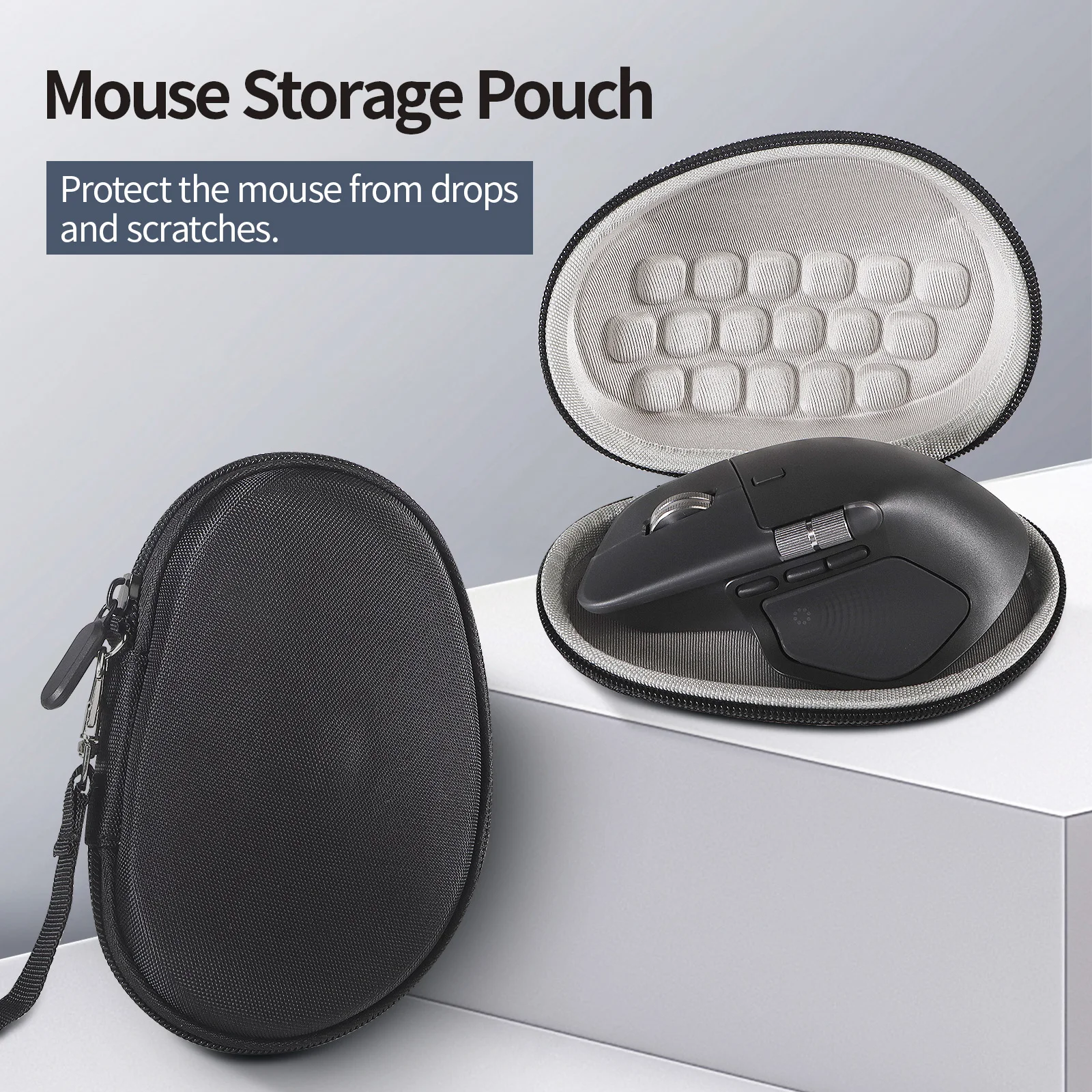 Estuche rígido para ratón Logitech MX Master 4S/3S, inalámbrico, impermeable, a prueba de polvo, bolsa para ratón, estuche de viaje portátil de EVA rígido