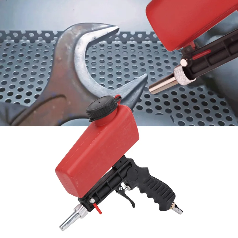 1/4 Inch Air Inlet Sandblasting Gun Gravity Feed Air Regulator Pneumatic Sandblaster Carbon Steel Body Portable Mini Design