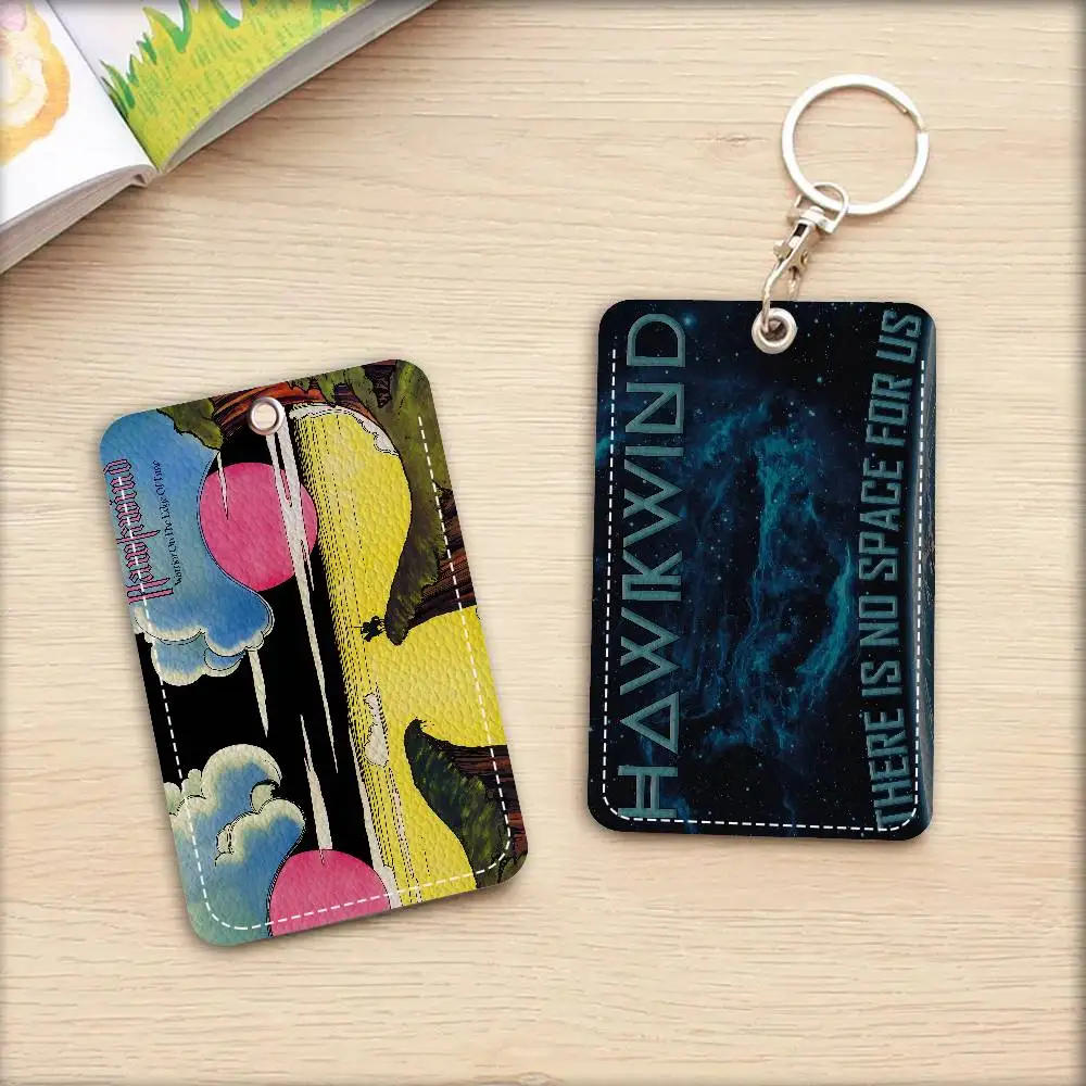 

Space Rock Band H-HawkwInd Access & Meal Card Holder Keychain Credit ID Bank Card Protective Case Keychain Pendant Fashion