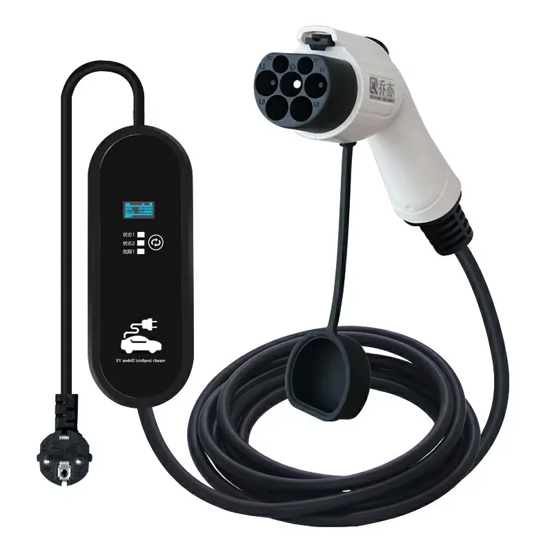 Customized GBT Portable EV Charger 16A 3.5KW with Screen New Household Accessory for BYD Song Plus