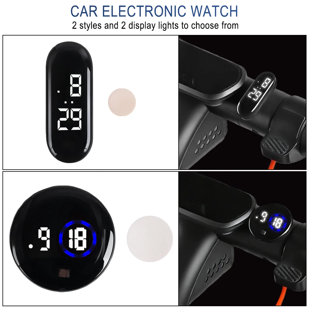 Luminous Quartz Clock Digital LED Electronic Watch for Xiaomi 5 5Pro 5Max 6 6Lite for Ninebot F2 Pro F3 E2 E3 G2 G3 Time Display