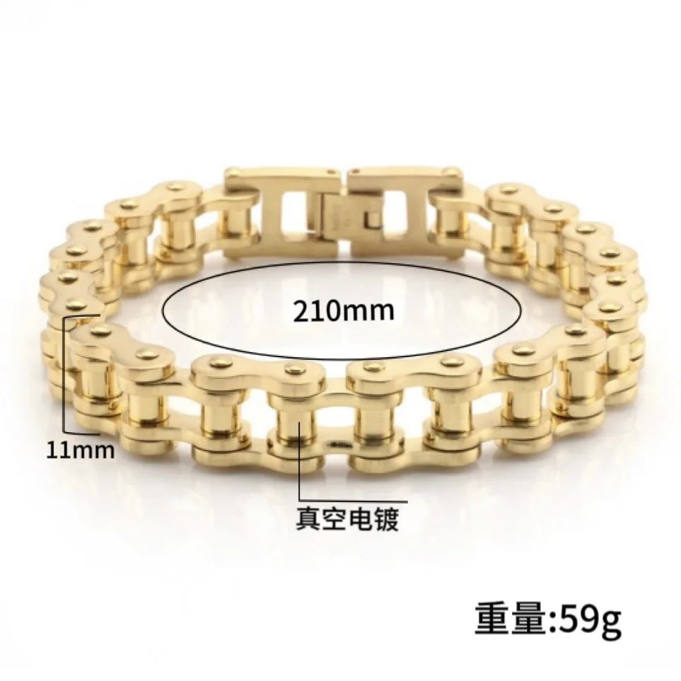 4 color Punk Rock 316L Stainless Steel Biker Mens Bracelet Link Chain Motorcycle Bike Bicycle Chain Bracelets Bangles Jewelry