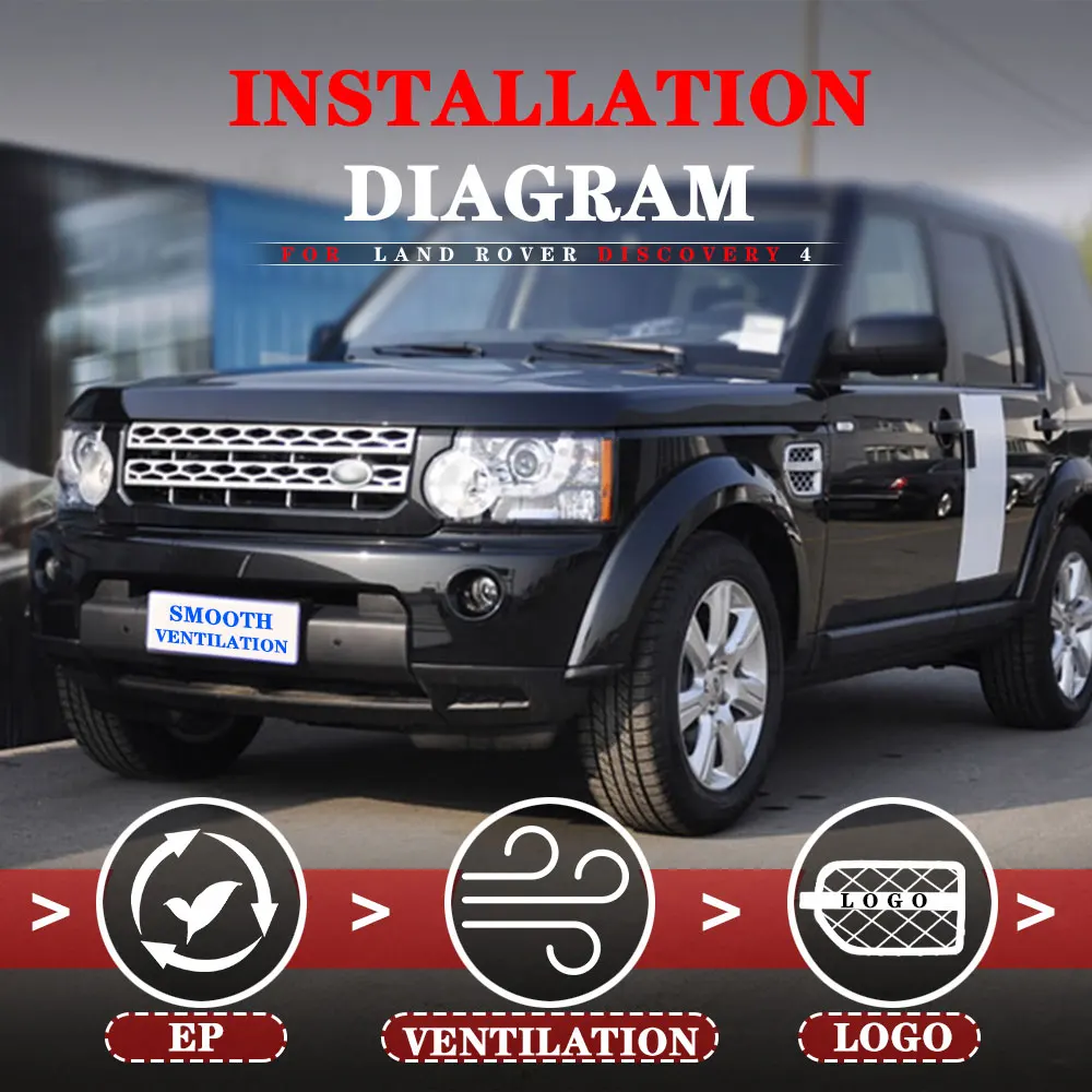 Kratka wlotu powietrza boczna do Land Rover Discovery 4 LR4 2010-2016