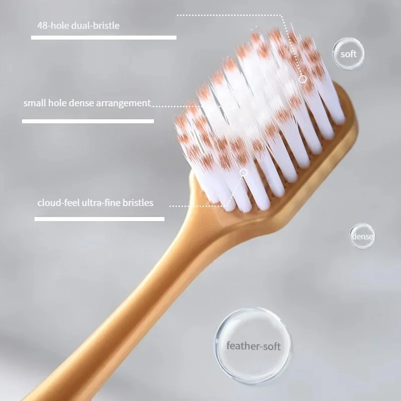 Premium Wide Head Soft Bristled Toothbrush 6 Pack For Adult Men And Women Effective Household Oral Care Daily Cleaning