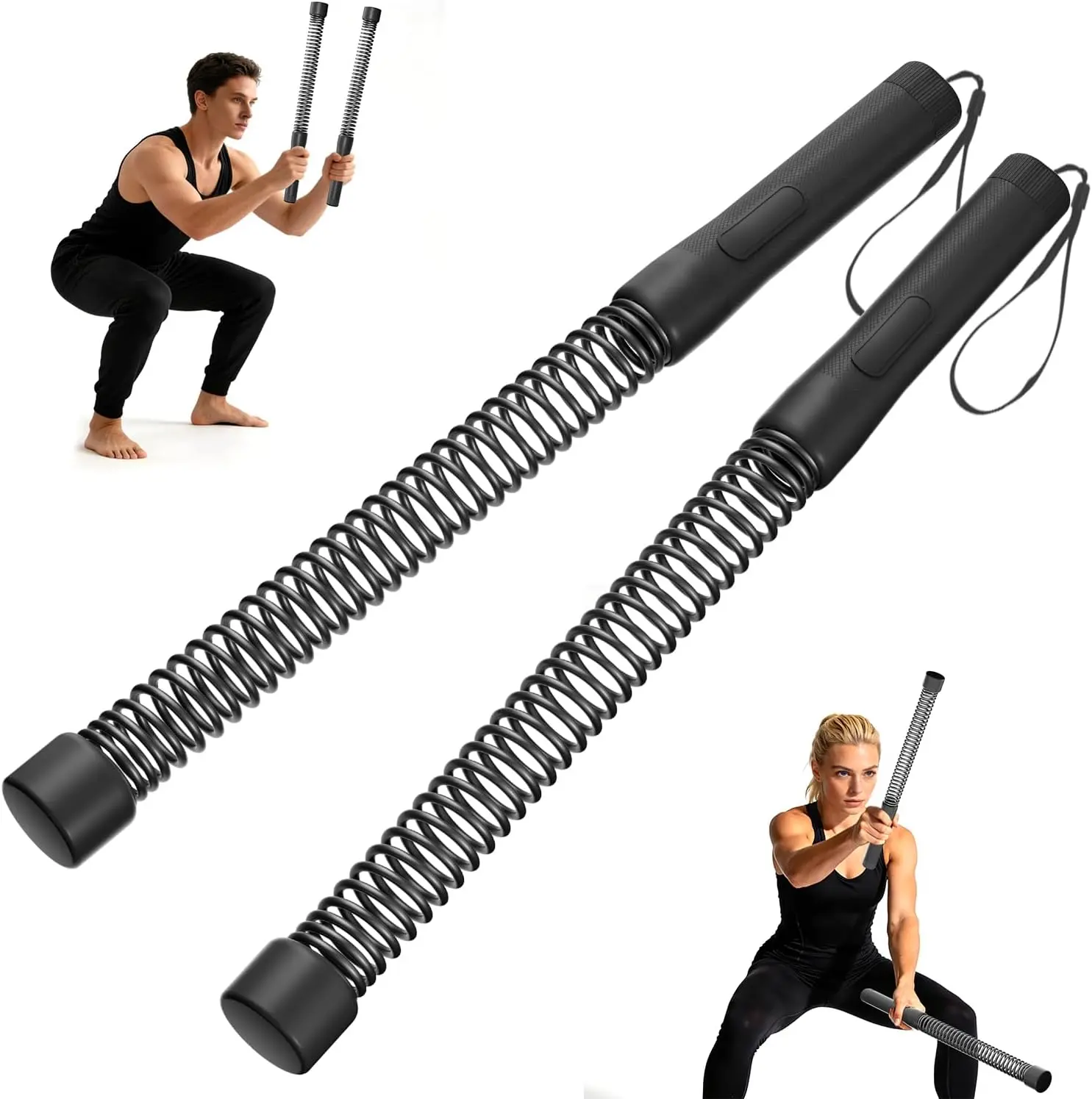 Cordless Ropeless Battle Ropes for Home Gym – Portable Weighted Workout Rope for HIIT, Cardio & Strength Training, Low-Impact Full Body Exercise Equipment for Men & Women