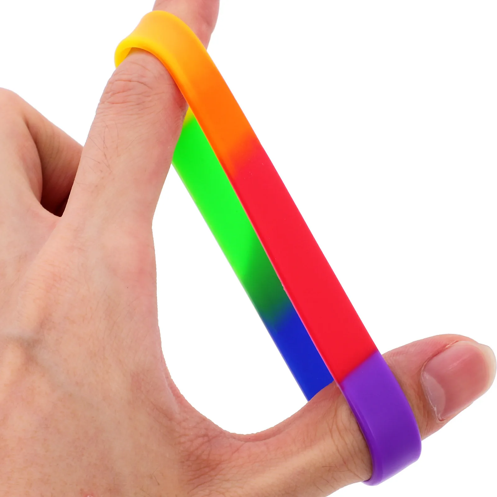 20 قطعة قوس قزح سيليكون الأساور أساور ملونة نابضة بالحياة فخر شهر موكب لوازم سوار معصم من السيليكون فخر الأساور #6