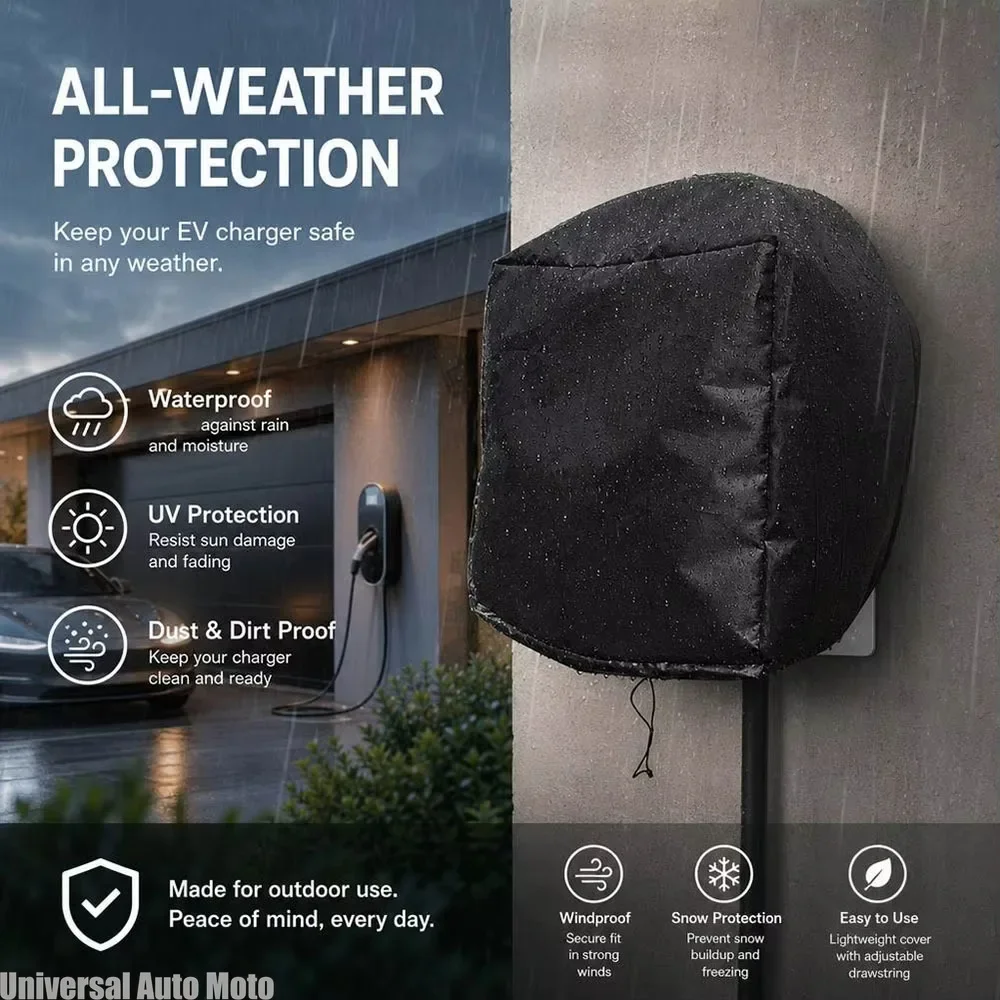 Wall Mount EV Charging Station Cover Waterproof Dustproof Sun Resistant Protective Box Outdoor Electric Vehicle Charger Shield
