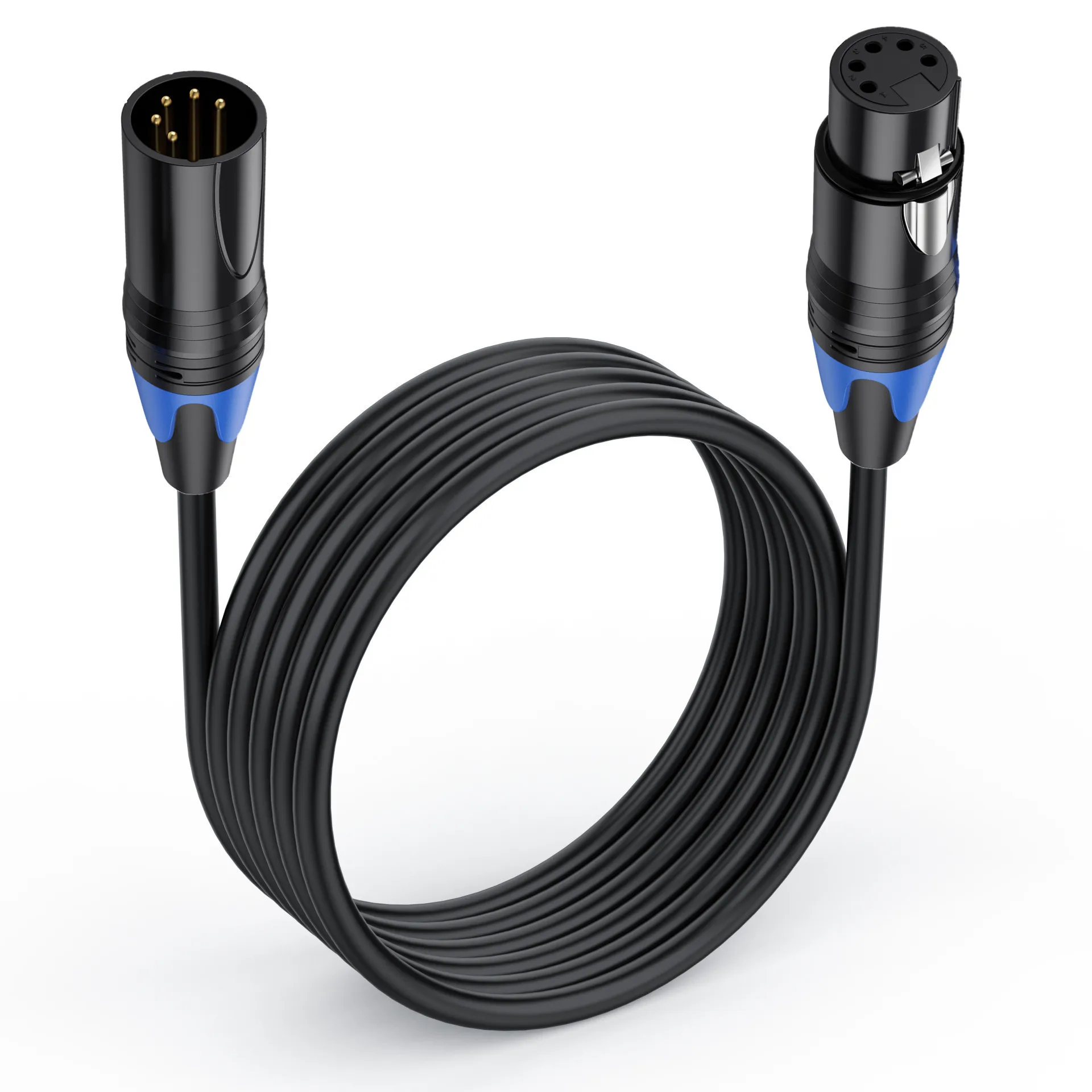 30FT DMX-512 XLR 5 Pin Male to XLR 5 Pin Female DMX Lighting Cable 0.5M 1.8 3M 5M 10M