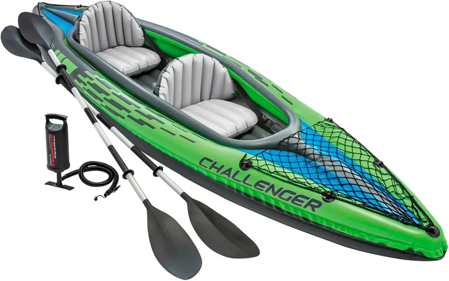 Intex Challenger K2 Schlauchboot - Aufblasbares Kajak - 351 X 76 X 38 cm - 3-teilig