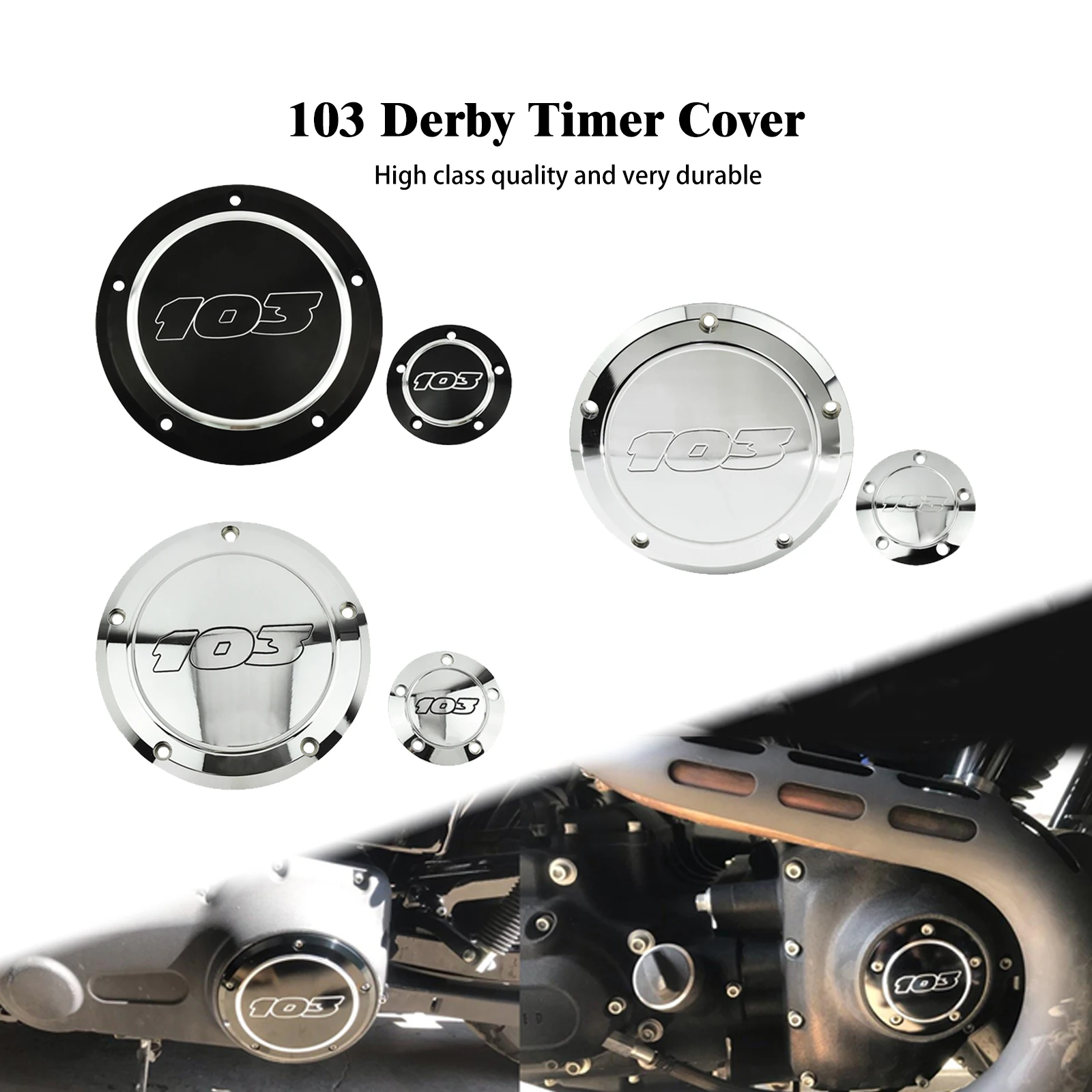 

Motorcycle 103 Derby Clutch Timing Timer Cover For Harley Touring Road King Electra Street Glide Dyna Softail Fat Boy FLHR FLHT