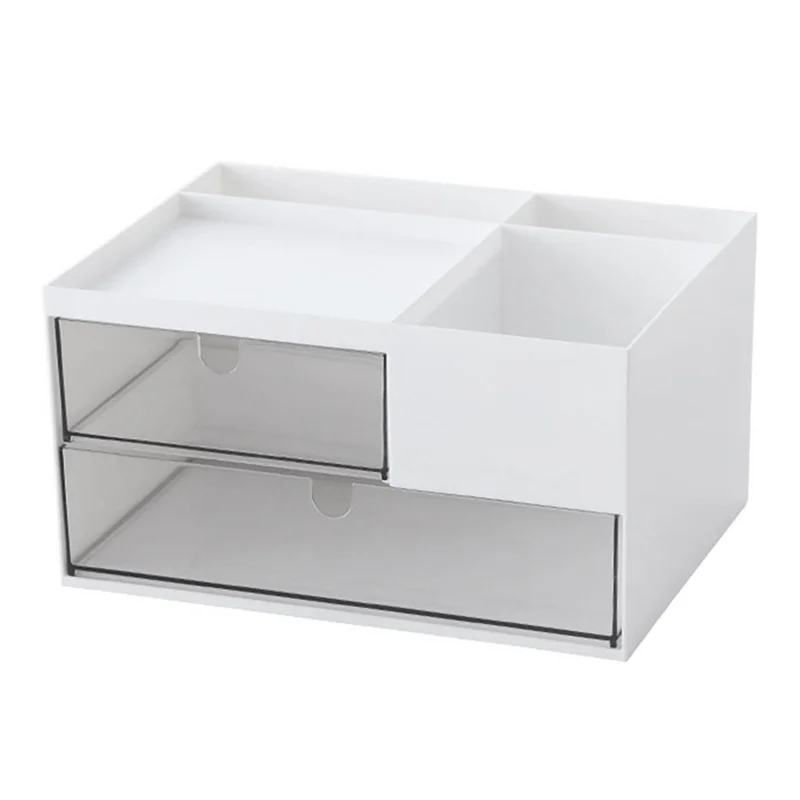 

Desk Organiser with 2 Drawers and 4 Compartments, Vanity Organiser