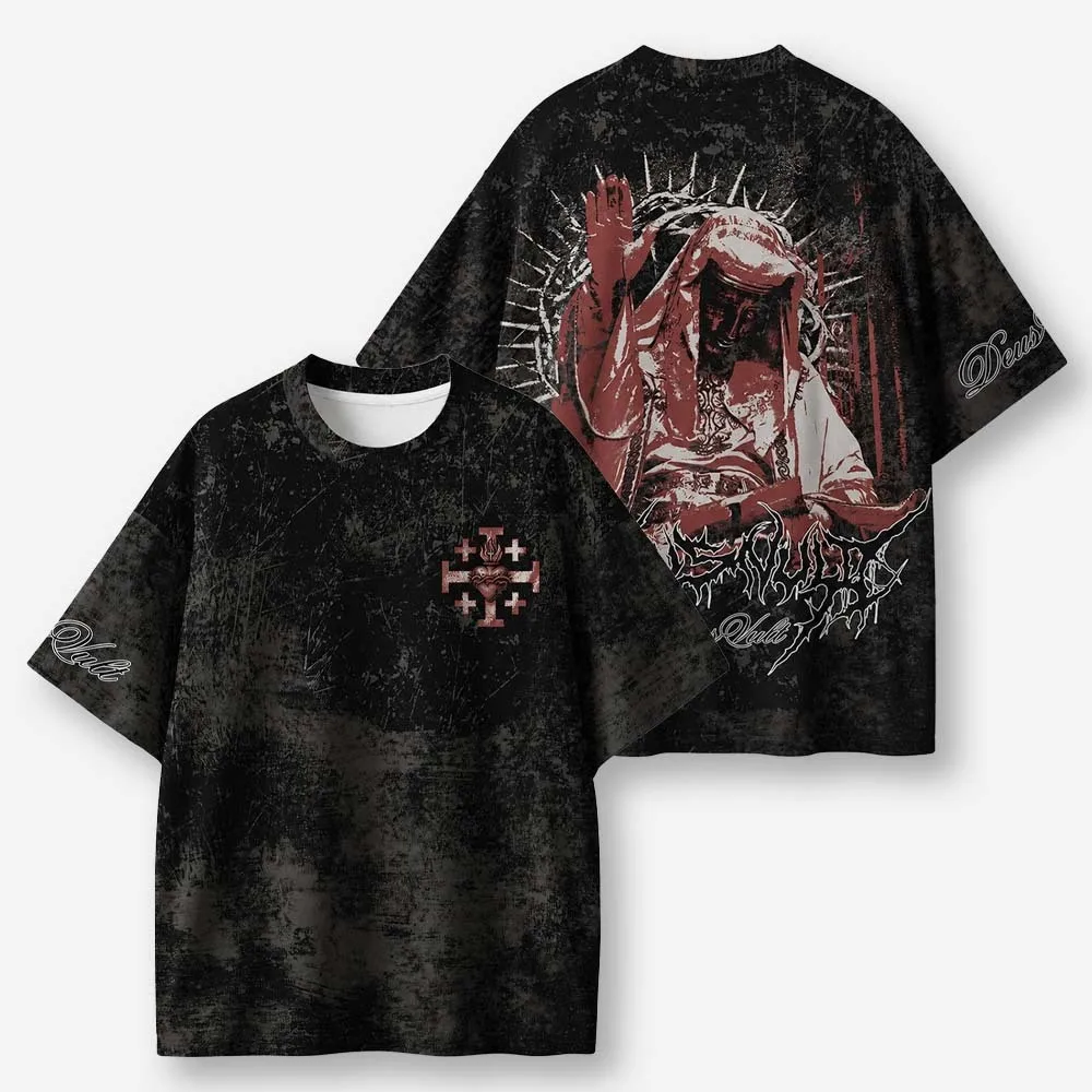 Men's New Oversized Environmentally Friendly Fully Printed Short Sleeved Shirt, Soft, Comfortable, Elastic Milk Silk Fabric