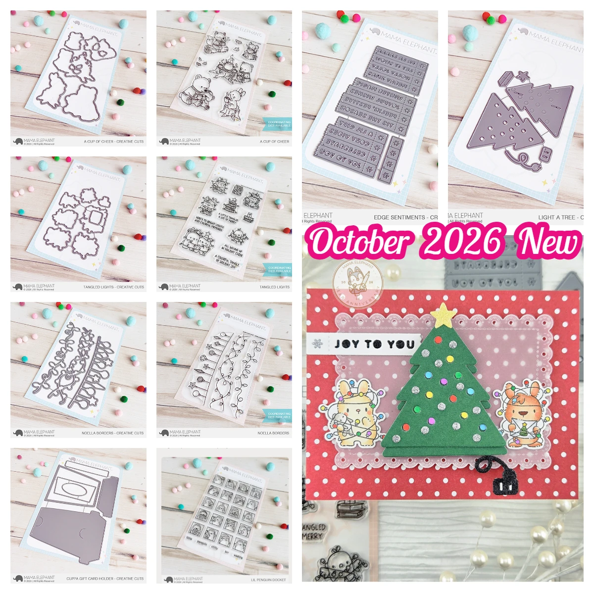 Light a Tree – Kreative Stanzformen mit Randverzierungen und Sprüchen, Metallstanzformen, Stempel für DIY-Scrapbooking, Fotoalben, Papierbastelarbeiten, Oktober 2026, Neu