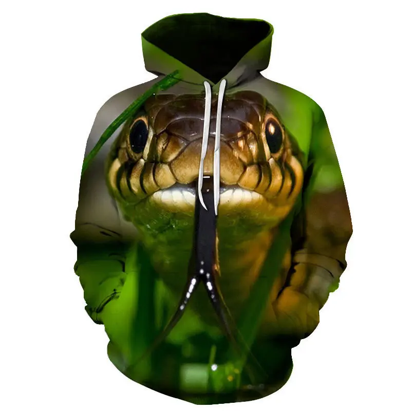 Snake Pattern Fashion Style 3D Printed Hoodies Harajuku Unisex Pullovers Hoodie Casual Sweatshirts Street Top Tracksuit