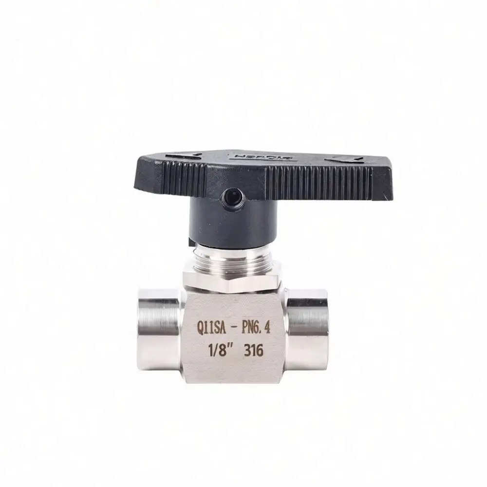 High Performance 304 Stainless Steel T Port Ball Valve Female Thread Industrial Pipe Valve For Fluid Control System