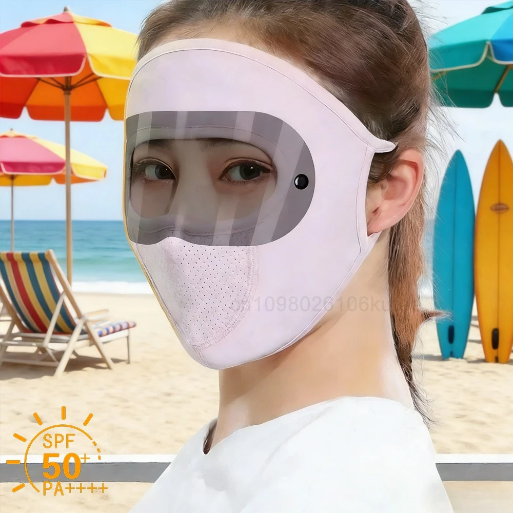 

1-10PCS Full Face Dustproof Mask with Breathing Hole Goggles UV Protection Cycling Sun Cover Ear Loop for Outdoor Sports
