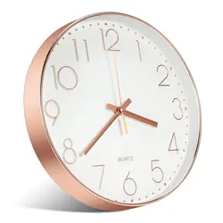 8 Inch Wall Clock Silent Non-Ticking Decorative Clock for School Office Classroom Bedroom Kitchen Living Room Decor