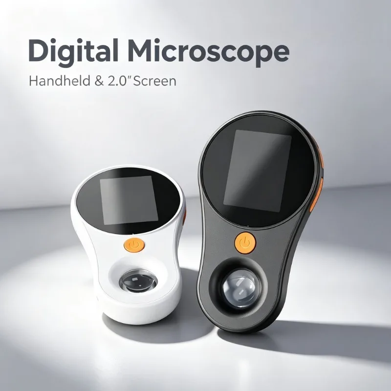 Handheld Digital Microscope 2MP High Definition Electronic Magnifying Glass For Detailed Observation Inspection PCB Jewelry Skin