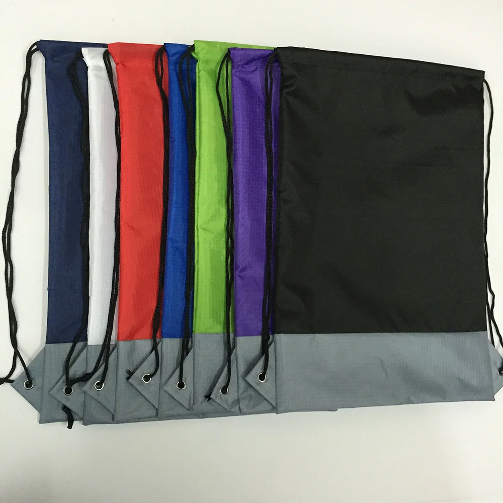 Factory Custom Heave Duty Polyester Drawstring Backpack Eco-friendly Durable Large Capacity Storage Bag for Grocery