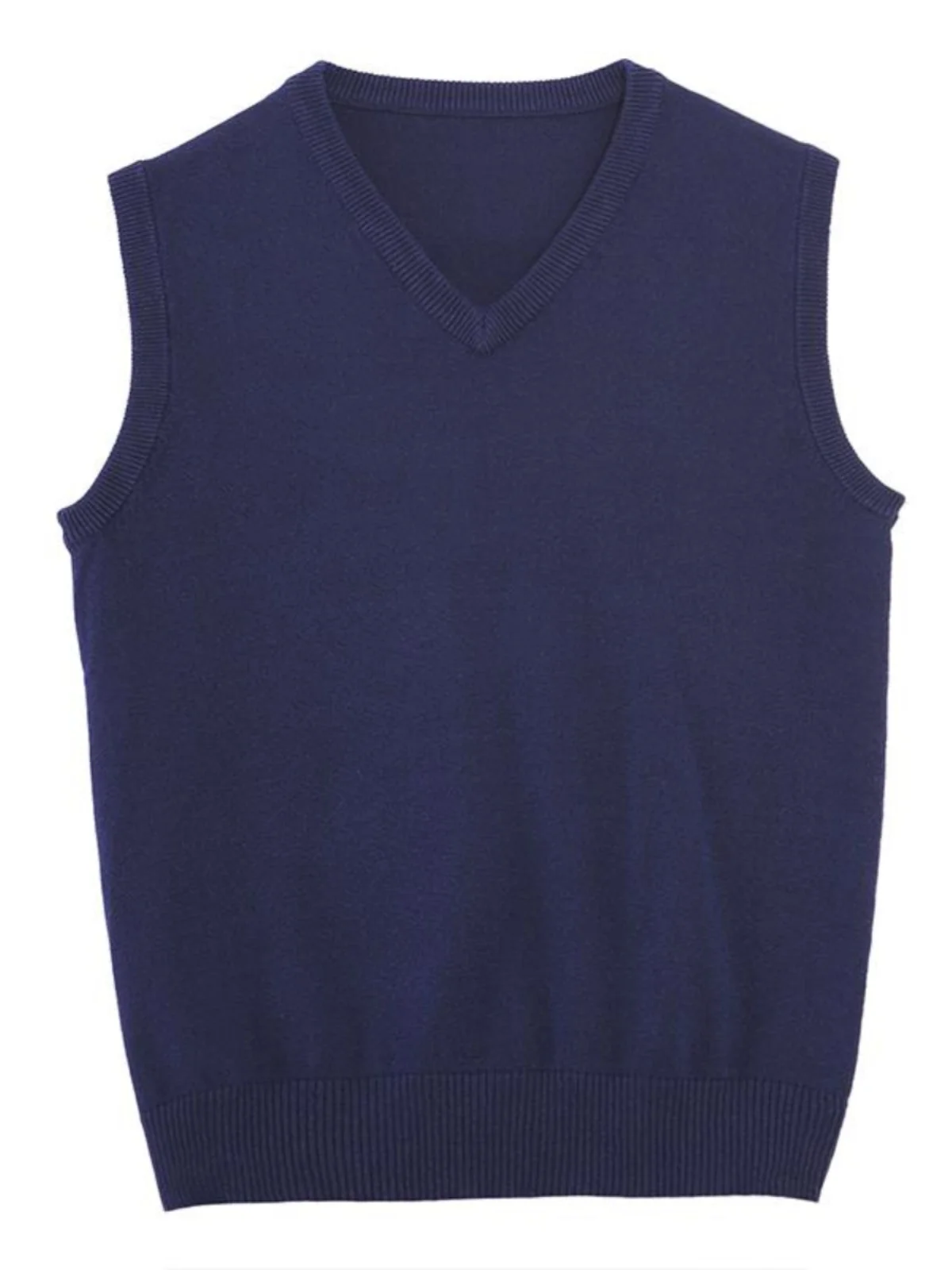 

Men's Slim Fit V-Ne Knitted Vest Thin Wool Sweater Svel Pullover Winter Faion Casual Comfortable Breathable Warm