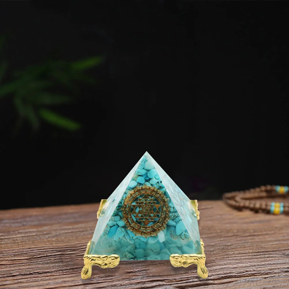 4Pcs Orgonite Pyramid Base Orgonite Pyramid Holder Decorative Craft Art Stands for Amethyst Crystal Ball Orgonite Pyramid